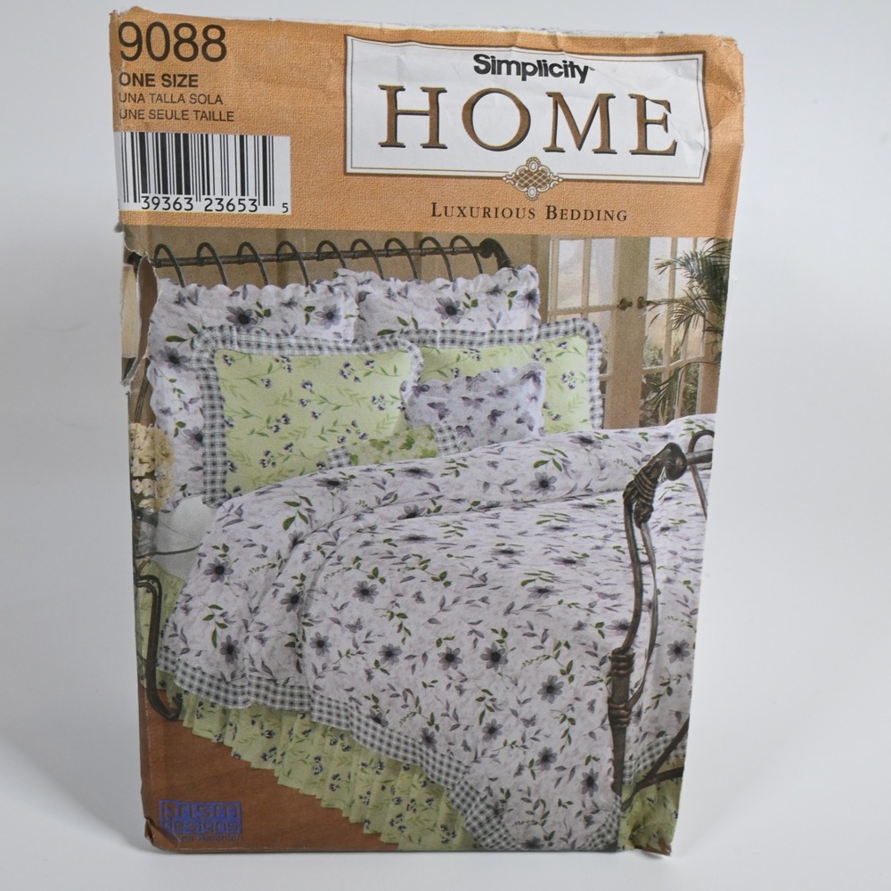 Simplicity 9088 Home Luxurious Bedding Sewing Pattern Uncut Factory Folded